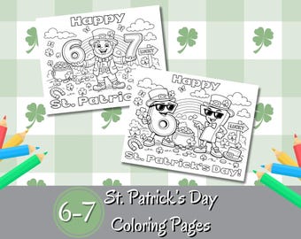 67 St Patricks Day Coloring Pages | 67 Teacher Printable | Six Seven St. Patrick's Activity | Printable March Coloring Sheets