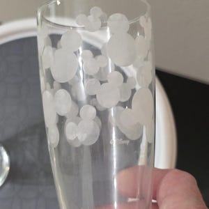 Disney Mickey Mouse Frosted Head Pilsner Glasses Fluted Beer Tumblers Pair Set 2 image 6
