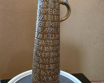 Vintage Goebel Merkelbach‑Hrusch Salt Glazed 14" Lidded Beer Stein – West Germany