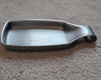 AMCO Houseworks Stainless Steel Spoon Rest Vintage Metal Utensil Holder 8303