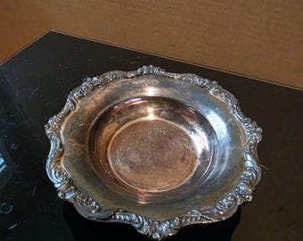 ヴィンテージ装飾シルバープレートトレイ – 6.5インチ装飾キャンディ皿