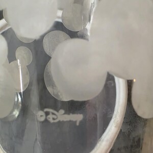Disney Mickey Mouse Frosted Head Pilsner Glasses Fluted Beer Tumblers Pair Set 2 image 7