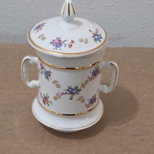 Porcelain Drip Coffee Maker Tea Infuser Set Vintage Floral Gilt Strainer 3 Piece