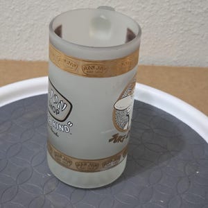 1989 Ron Jon Surf Shop Frosted Glass Stein – Surf Cruiser Mug – Cocoa Beach Vintage image 5