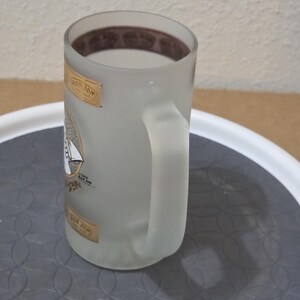 1989 Ron Jon Surf Shop Frosted Glass Stein – Surf Cruiser Mug – Cocoa Beach Vintage image 2