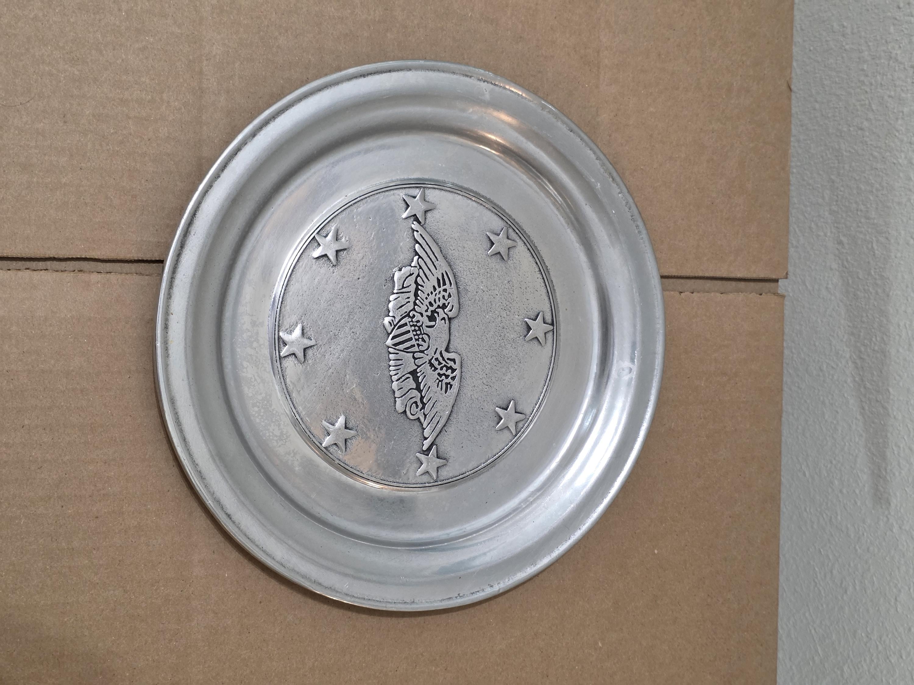 Wilton Columbia Pewter Plate - Etsy