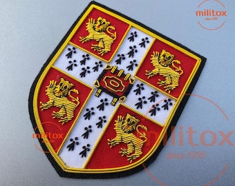 University of Cambridge Hand Embroidered Bullion Wire Blazer Crest/ Badge, sew on, pocket size