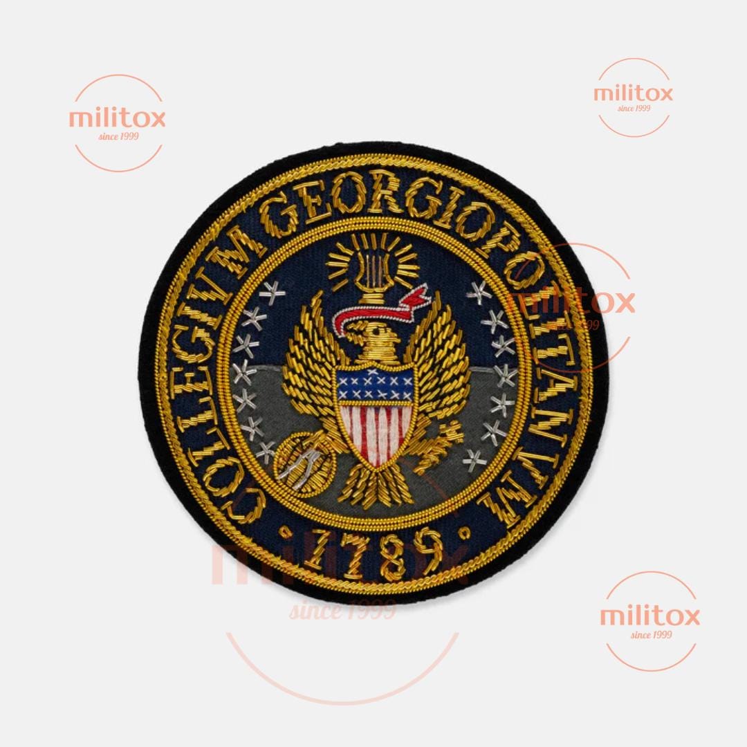 Georgetown University Hand Embroidered Bullion Wire Blazer Crest/ Badge ...
