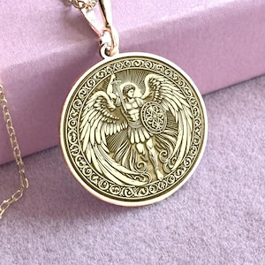 Archangel Michael Pendant: Sterling Silver Spiritual Protection Necklace