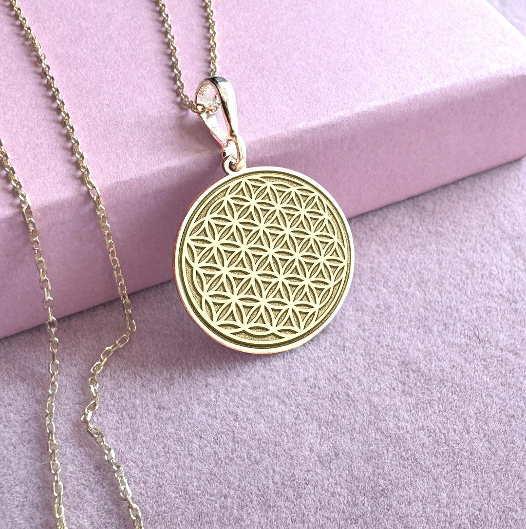 Flower of Life Pendant: Sacred Geometry Necklace, Spiritual Talisman - Etsy