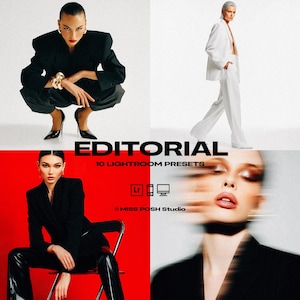 エディトリアルファッションLightroomプリセット | プロフェッショナルファッション写真フィルター | インフルエンサーブロガー向けプリセット | Instagram写真フィルター