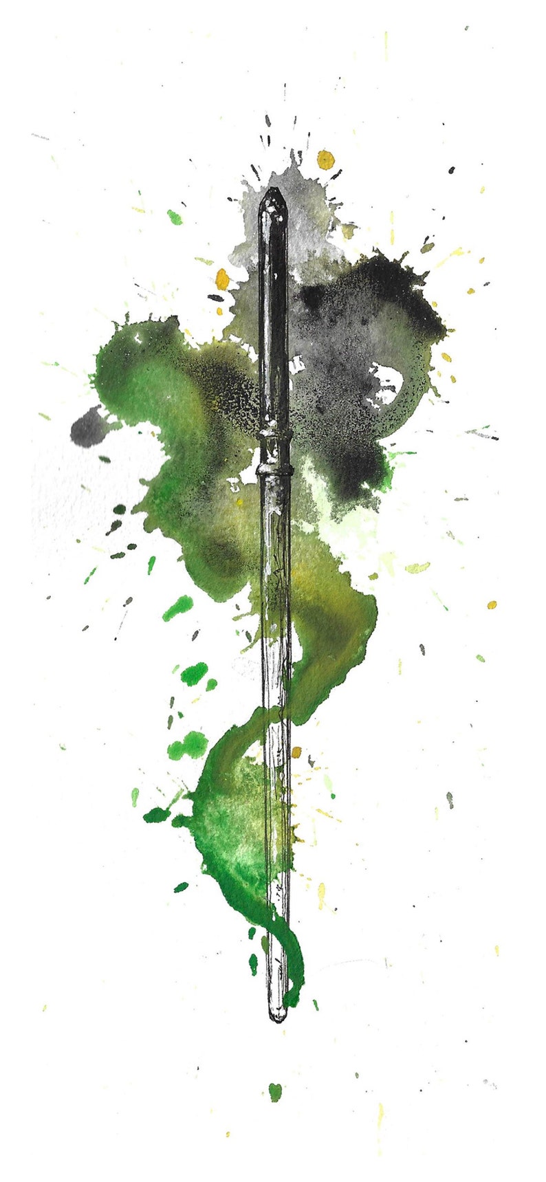Draco Malfoy Wand Print | Etsy