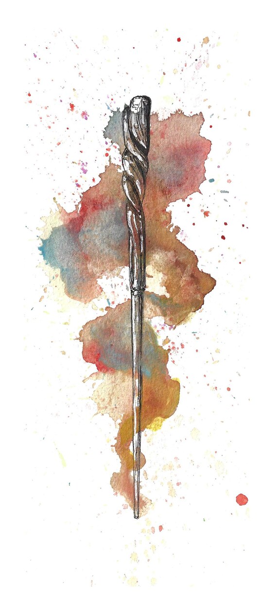 Neville Longbottom Wand Print Etsy