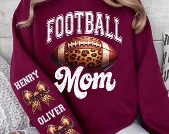 Custom Football Mom Shirt Design: Personalized Game Day PNG (Digital Download)