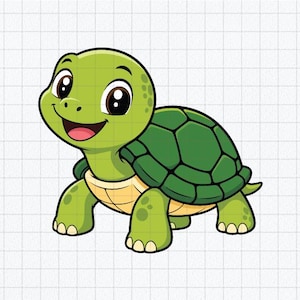 Söt sköldpadda SVG PNG EPS | Babysköldpadda svg | Havssköldpadda klippfil Cricut silhuett | Barnskjorta barnrum direkt nedladdning