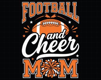 Football Cheer Mom SVG, Cheerleader PNG, Game Day EPS Cut File, Football Mom Cricut, Cheer Squad Gift, Sports Mom Design svg