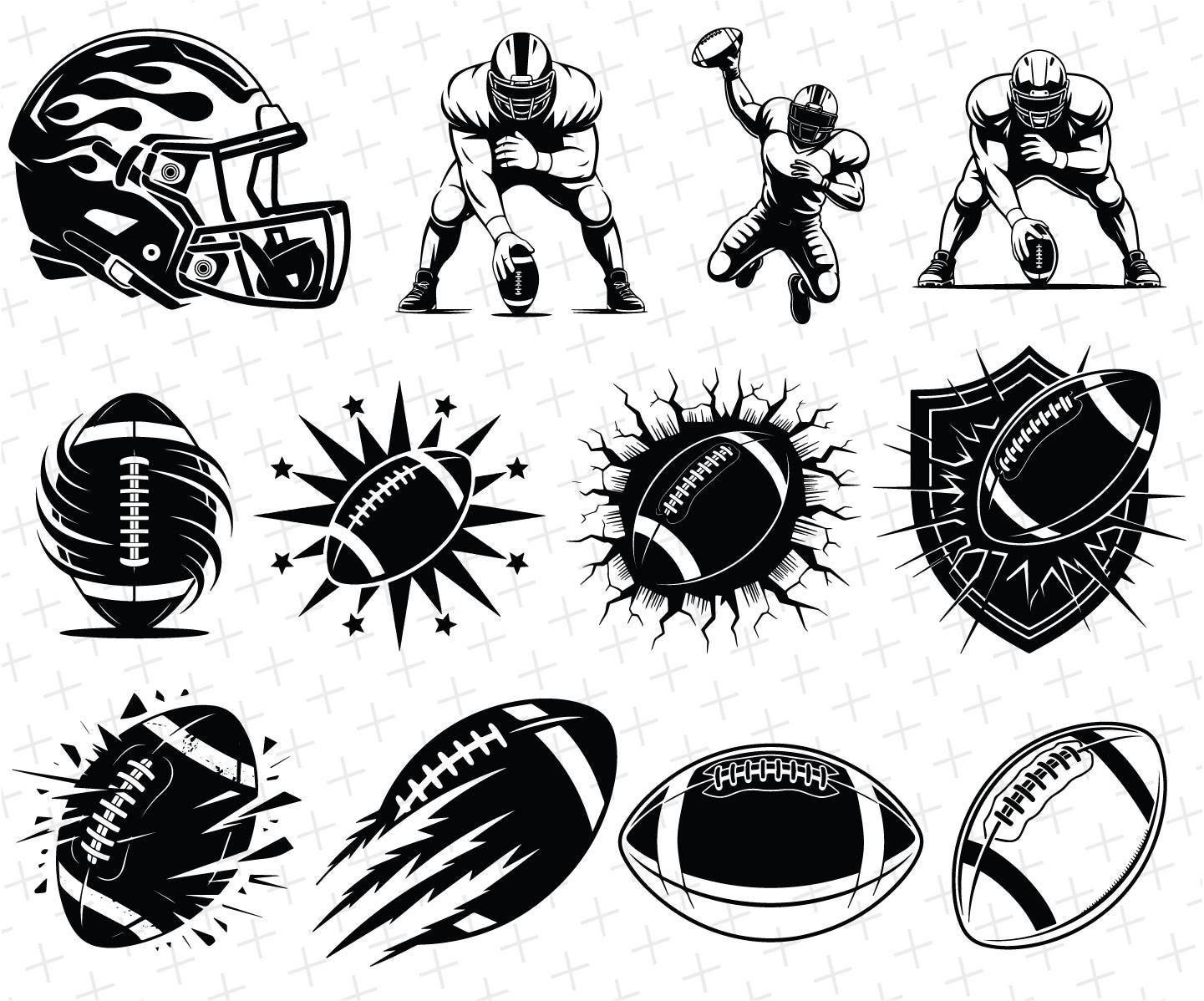 Football Svg Basic Football SVG Bundle: Sports Designs (digital Download) - Etsy