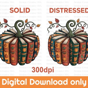 Fall Book Pumpkin png, Retro Fall Pumpkin Sublimation, Book Lover png, Retro Halloween Pumpkin Reading png, Digital Download