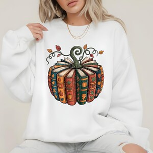 Fall Book Pumpkin png, Retro Fall Pumpkin Sublimation, Book Lover png, Retro Halloween Pumpkin Reading png, Digital Download