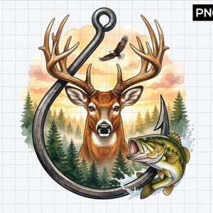 buck and doe fish hook Land Air Sea Hunting Decal 4 Pack: Antler Duck, Fishing Hook Deer Ducks, Antler Hook Heart with Waterfowl, Fishing Hunting Decals (Small ~3.5", Black) Worry not about heavy activities Buck and Doe Fish Hook