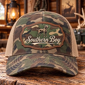 Southern Boy PNG | Hunting Dog Camo Patch Design | Labrador Retriever Country Boy Sublimation Print | Southern Shirt Instant Download