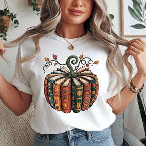 Fall Book Pumpkin png, Retro Fall Pumpkin Sublimation, Book Lover png, Retro Halloween Pumpkin Reading png, Digital Download