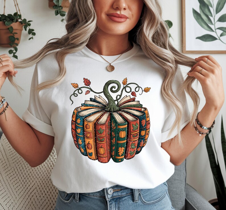 Fall Book Pumpkin png, Retro Fall Pumpkin Sublimation, Book Lover png, Retro Halloween Pumpkin Reading png, Digital Download