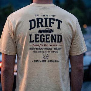 JDM Shirt | Drift Legend Back Print Tee | Car Guy Gift For Him | Vintage Touge Streetwear | Funny Gifts For-Him Dad Birthday