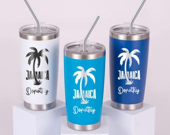 Vacation Stainless Steel Personalized Tumbler 20OZ, Birthday Crew Custom Travel Mug, Girls Trip, Family Cruise Cup Swiftly