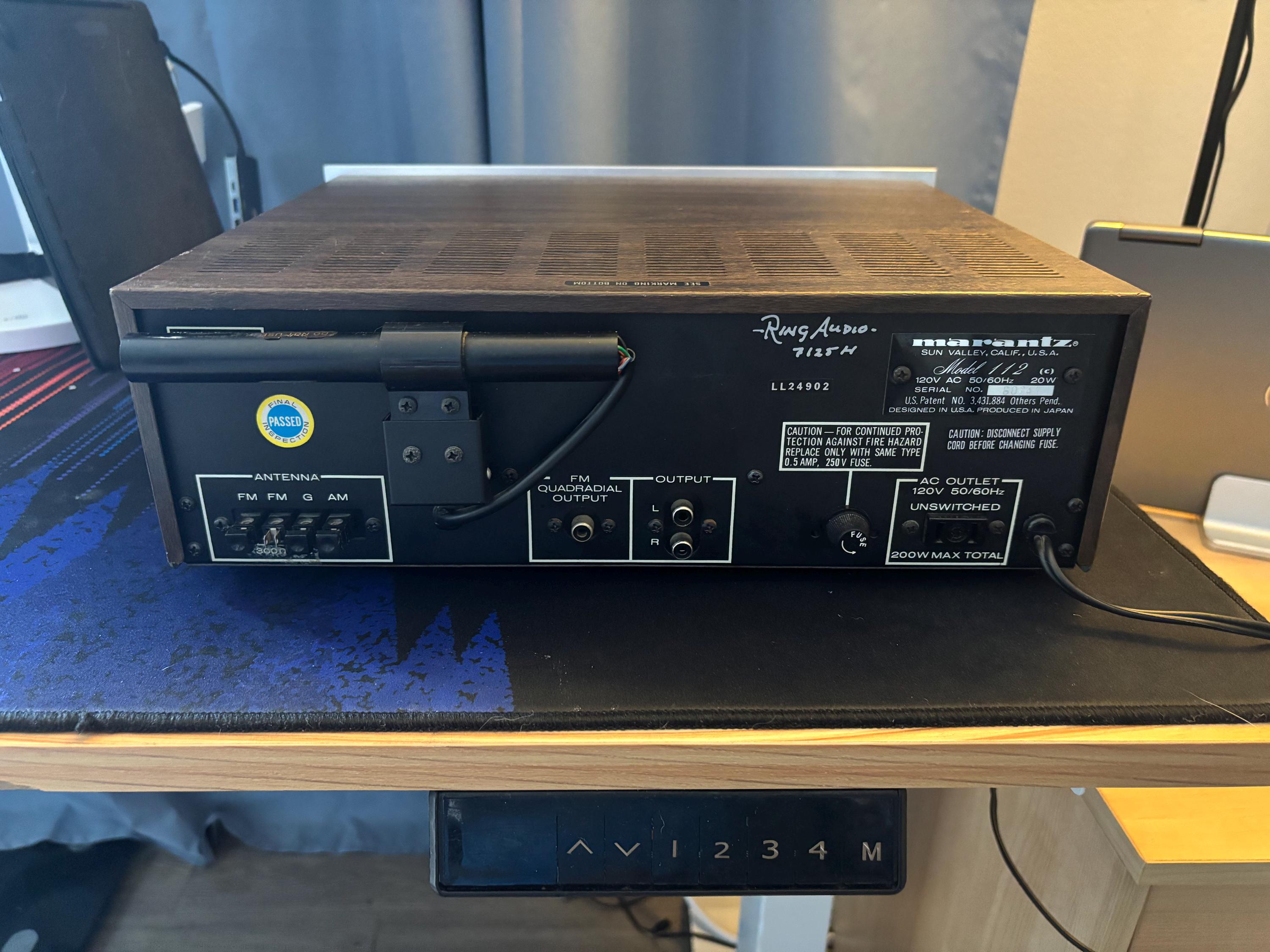 ビンテージ マランツ モデル 112 ステレオレシーバー、AM/FM