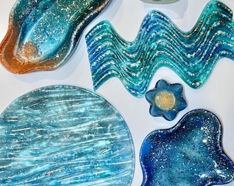 Resin Ocean Playscape Trays, Bowls | Sensory Play | Shelf Decor | Montessori
