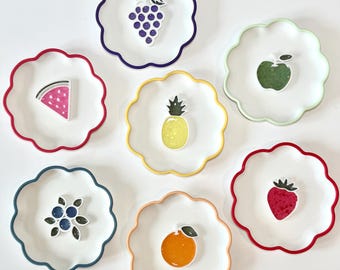 3d Printed and Resin Fruit Scallop Plates | Preorder | SpeechwithHope Collab | Tinker Trays | Sensory Play