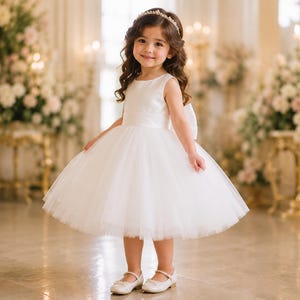 toddler girl white graduation dress Child Matte White Graduation Gown