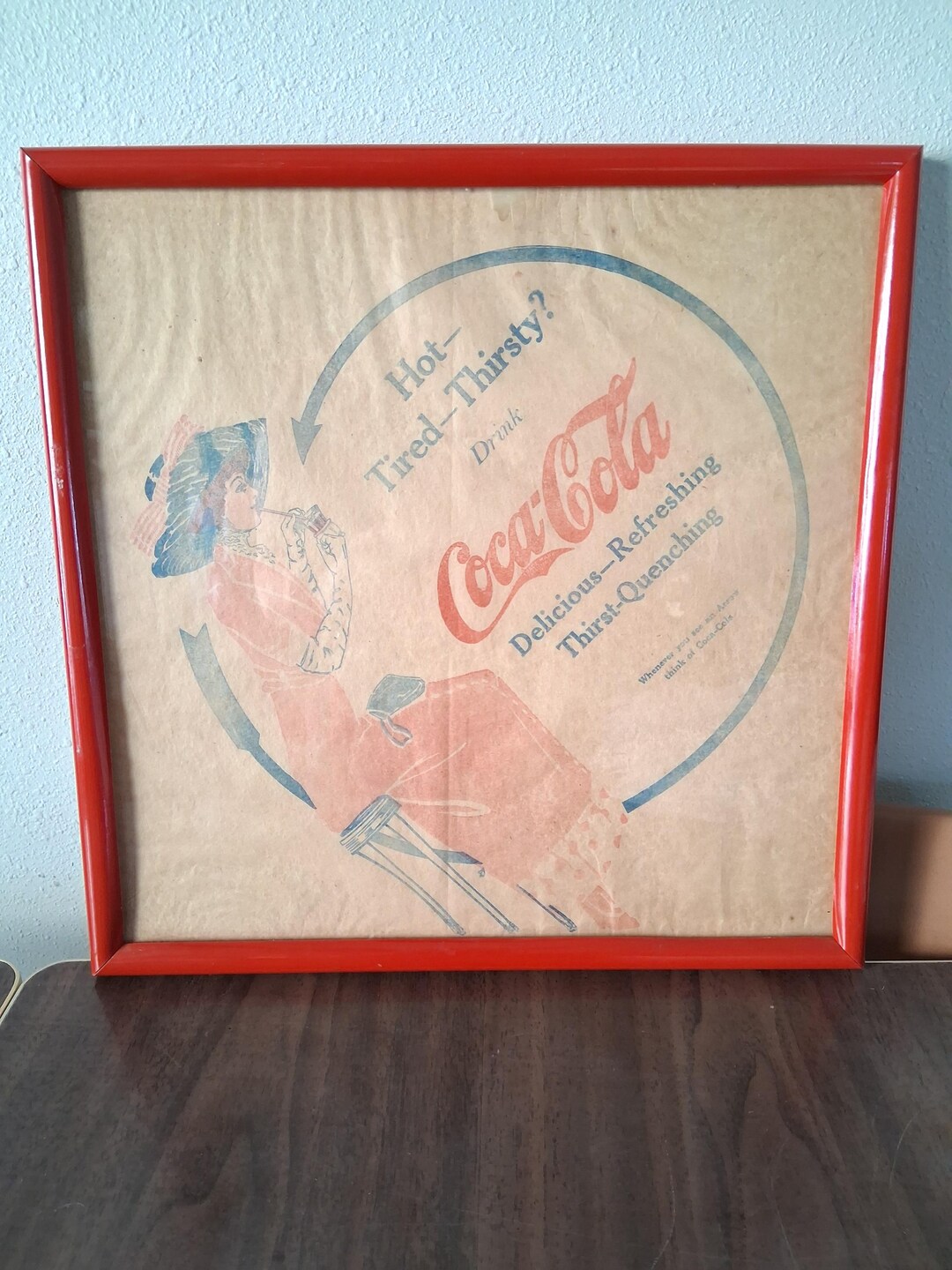 1912 Rice Paper Coca-cola Advertising Wall Hanging - Framed - Etsy