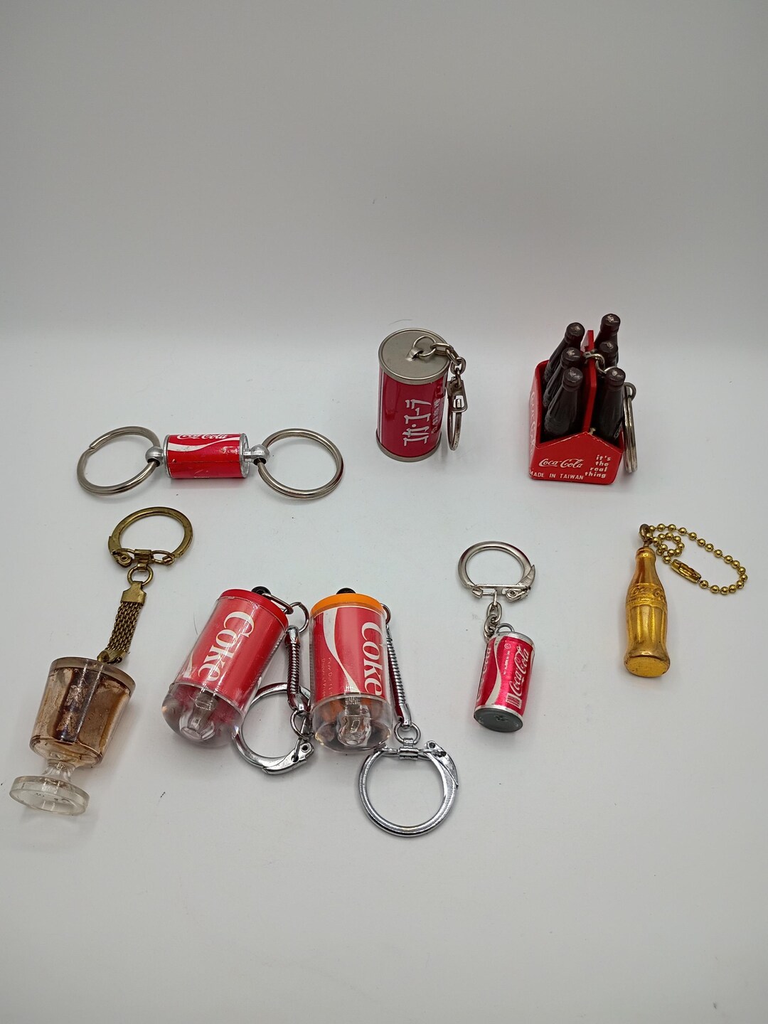Coca-cola Keyrings 1970s-1980s - Collectible - Etsy