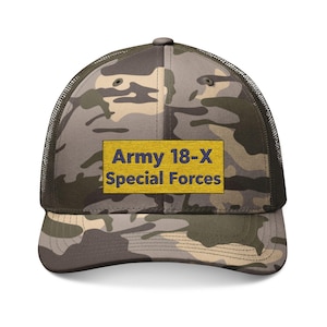Camouflage Trucker Hat &quot;Army 18-X Special Forces&quot;