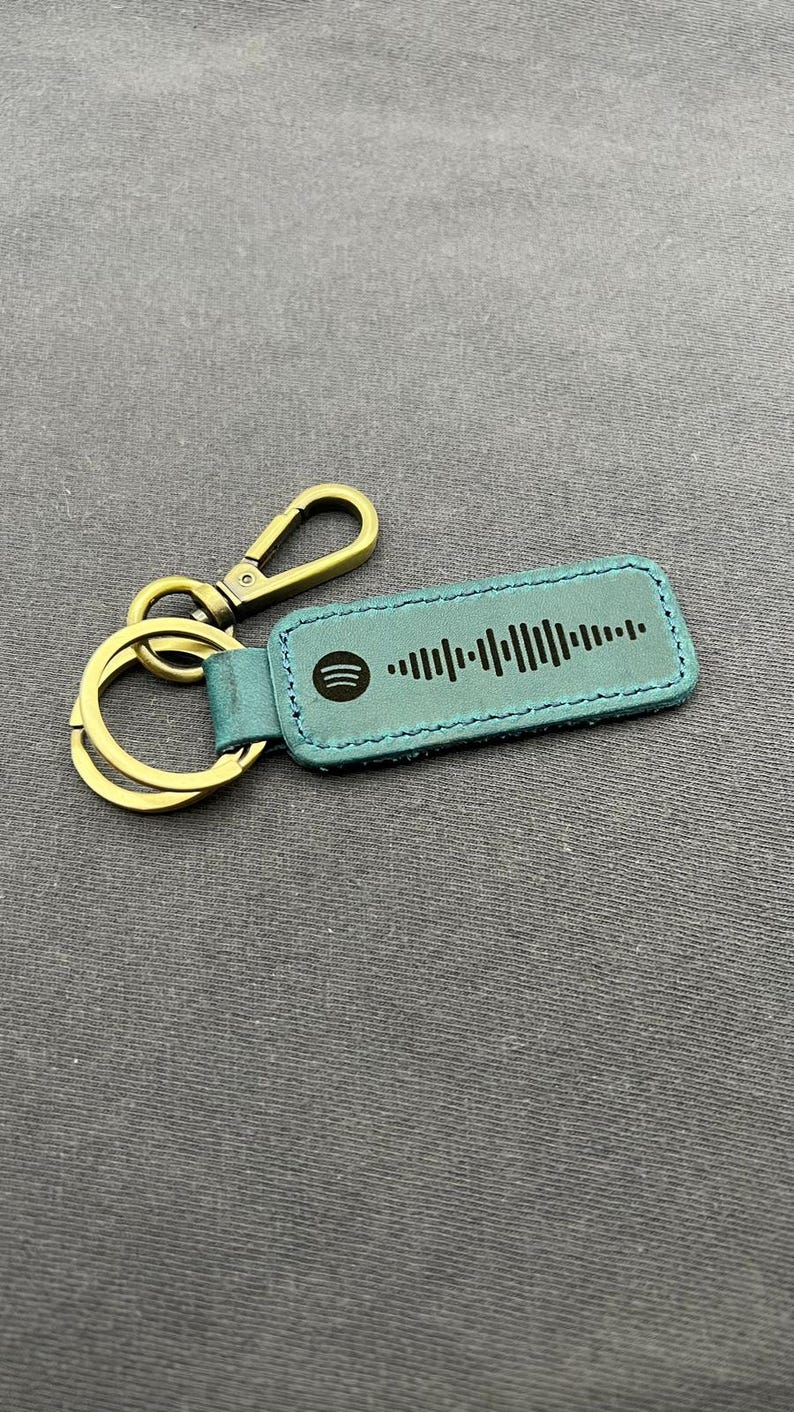 Custom Playlist Barcode Keychain Scannable Song Keyring Personalized ...