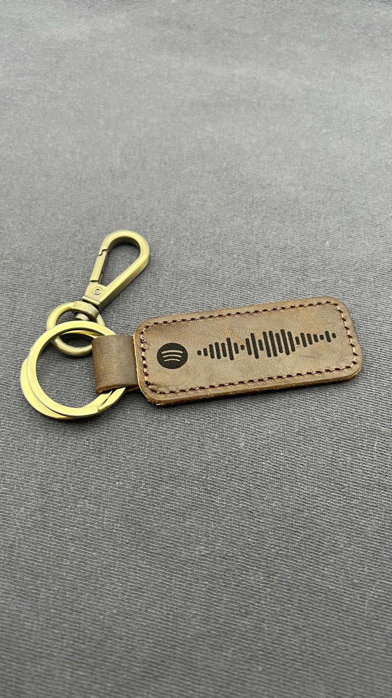 Custom Playlist Barcode Keychain Scannable Song Keyring Personalized ...