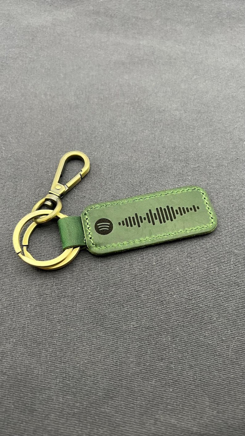 Custom Playlist Barcode Keychain Scannable Song Keyring Personalized ...
