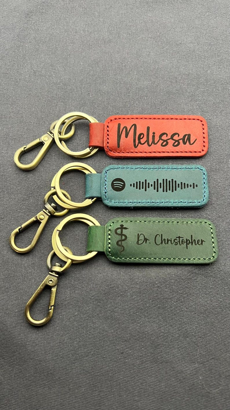 Custom Playlist Barcode Keychain Scannable Song Keyring Personalized ...