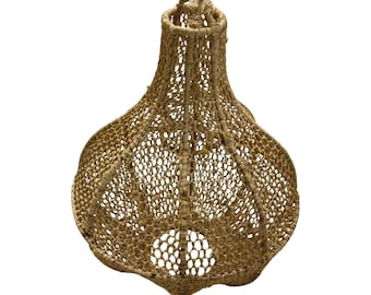 Raffia pendant light, raffia hanging lampshade, hanging lamp, Moroccan craftsmanship, braided raffia table lamp