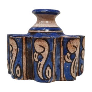 Handmade Moroccan Douia Ink Pots – Polychrome Faience from Fez