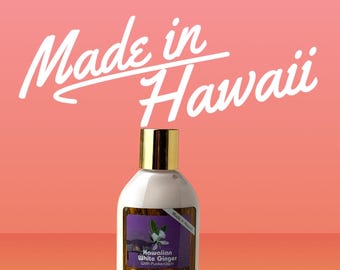 MADE IN HAWAII, Hawaiianischer weißer Ingwer mit Puakenikeni Kokosnussbutter Körperlotion 8,5oz