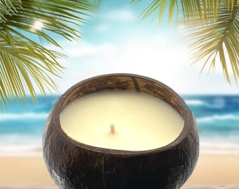 MADE IN HAWAII, Coconut Volcano Coconut Shell Soy Candle, 12 oz