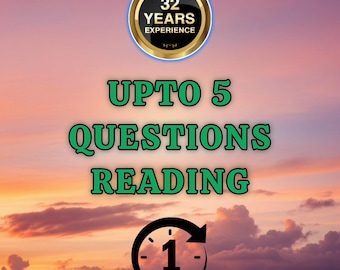 Up to 5 Questions, accurate love reading, psychic reading, honest medium reading, career insight, blind psychic reading, tarot reading
