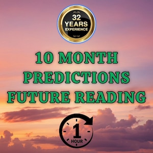 Previsioni psichiche a 10 mesi, lettura telepatica, lettura delle previsioni psichiche a 10 mesi nella stessa ora, futuro, amore e carriera, consegna in giornata