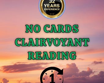 Lettura chiaroveggente senza carte, consigli spirituali psichici, lettura telepatica, stessa ora, lettura senza attrezzi