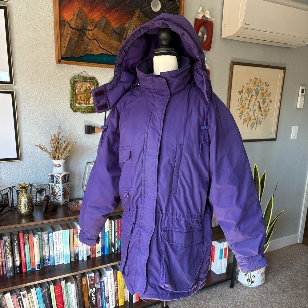 Vintage Eddie Bauer Purple Snowline Goose Down Parka Women