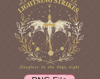 Dans genom blixtnedslag png, Onyx Storm Dragon Rider Design, Fourth Wing Fantasy png, digital bokälskare-fil
