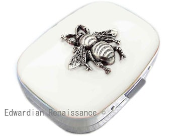Small Pill Box Skull /& Wings Tiny Size Metal Pill Case Gothic Victorian Steampunk Pirate Accessories